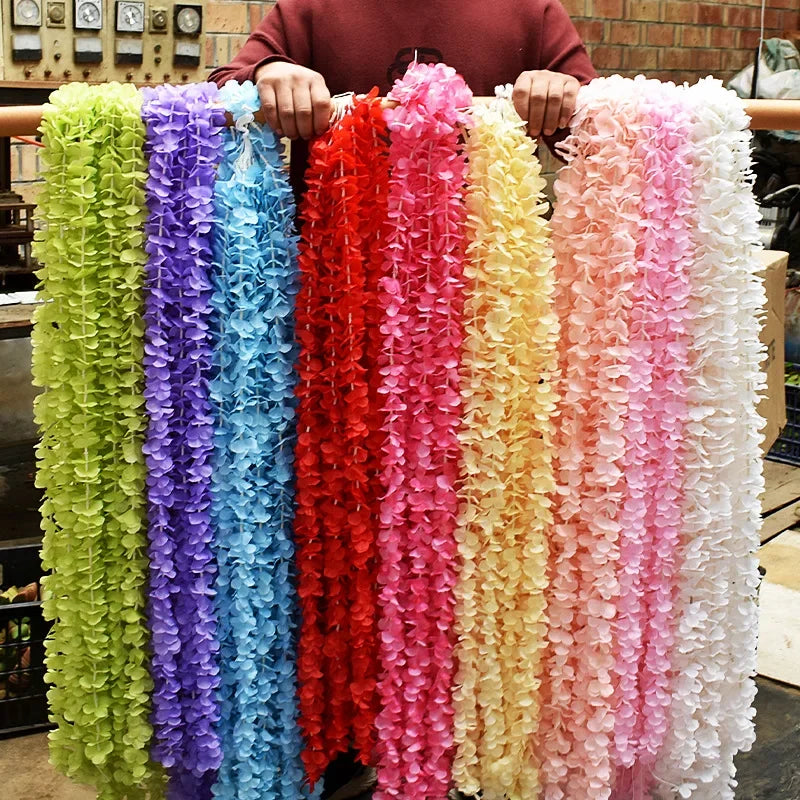 Artificial Wisteria Flower Garland – Hanging Vines for Wedding Party Decor