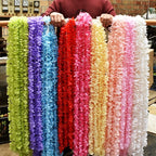 Artificial Wisteria Flower Garland – Hanging Vines for Wedding Party Decor