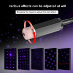 USB LED Star Projector – Adjustable Galaxy Atmosphere Lamp for Car Interior
