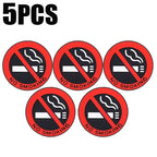 No Smoking Warning Decal – Adhesive Safety Sign for Cars and Home