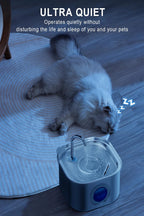 Stainless Steel Pet Water Fountain – 3.2L Automatic Dispenser for Cats and Dogs