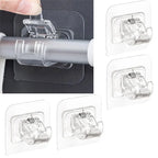 Adjustable Curtain Rod Brackets – Adhesive No Drill Holders for Wall Mounting