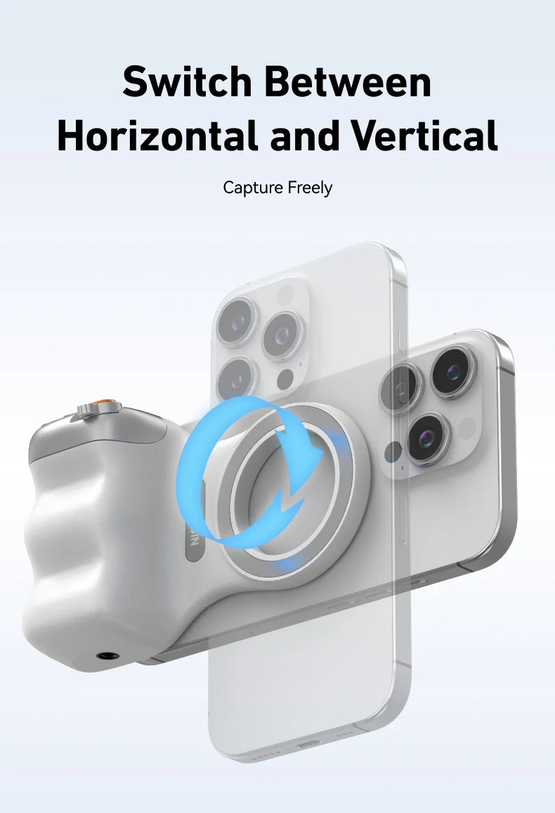 Magnetic Phone Camera Grip – Ergonomic Handheld Stabilizer for Content Creation