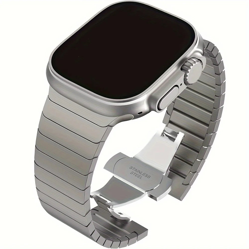 Titanium Apple Watch Band – Metal Replacement Strap for Series 1-10 and Ultra