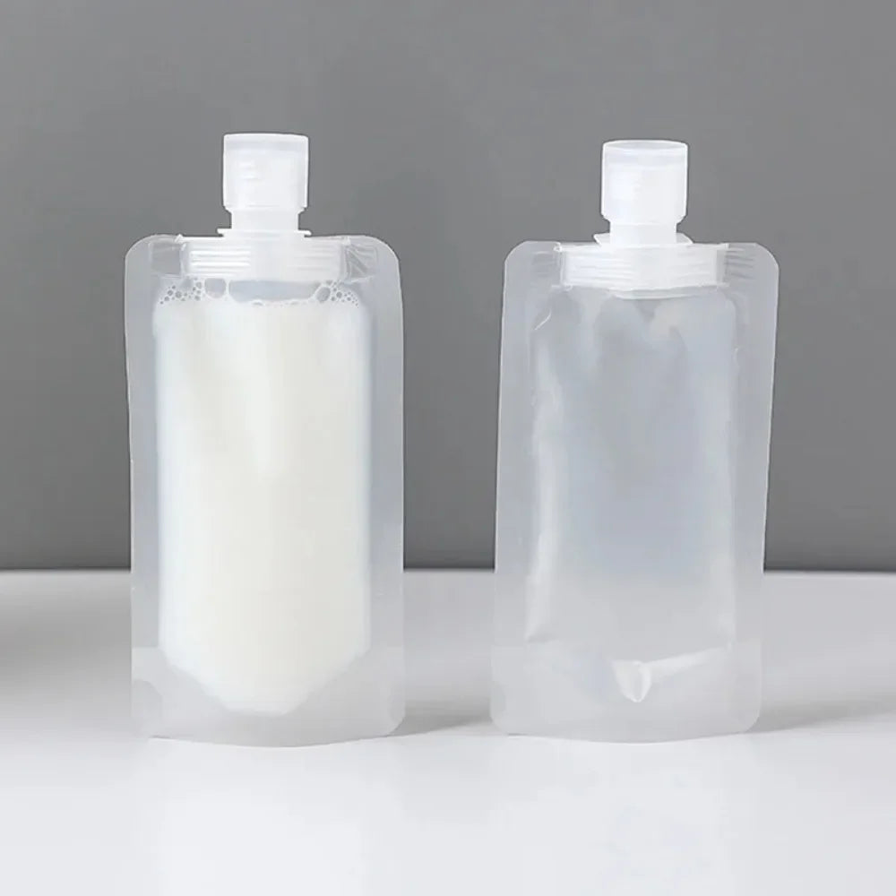 Refillable Travel Squeeze Pouches – Leakproof Toiletry Bags for Liquid Storage