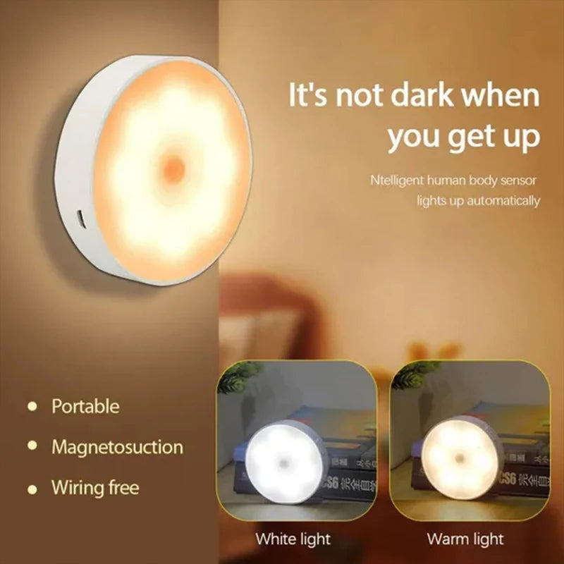 USB Rechargeable LED Motion Sensor Light – Wireless Under Cabinet Lamp