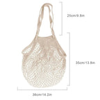 Reusable Cotton Mesh Tote Bag – Eco-Friendly Produce Storage for Grocery Shopping