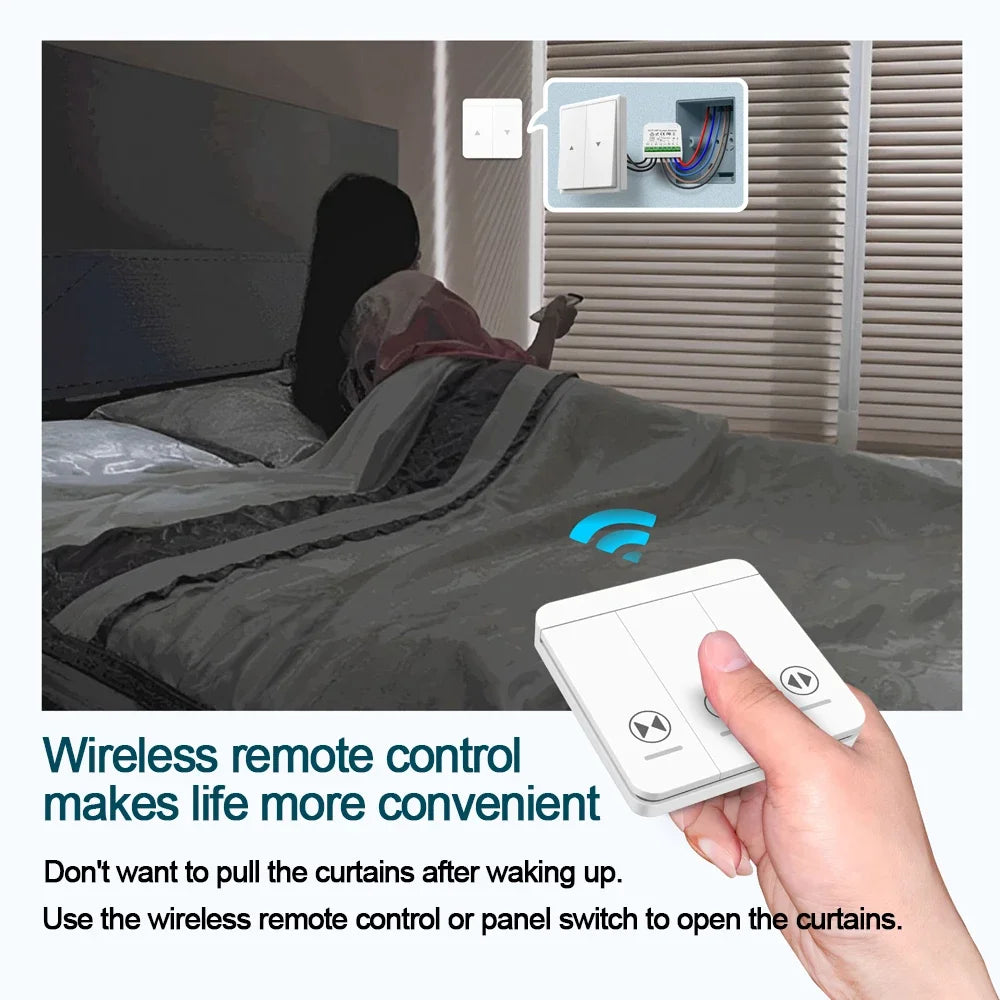 RF Curtain Switch Module – Wireless Remote Control for Motorized Roller Blinds