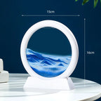 3D Moving Sand Art Frame – Dynamic Liquid Hourglass for Office Home Decor