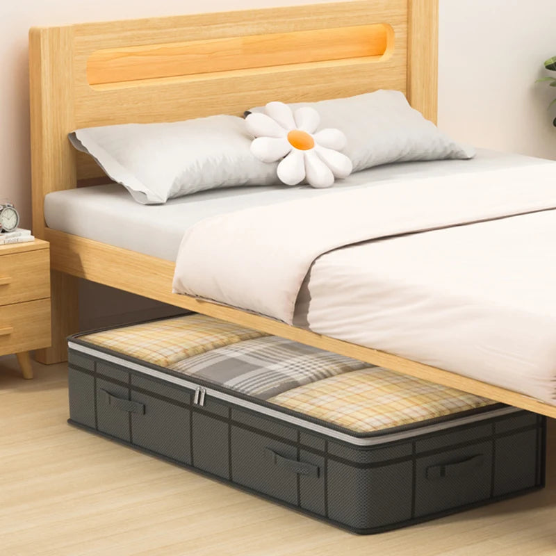 Foldable Large Underbed Storage Bag – Quilt and Clothing Organizer for Bedroom
