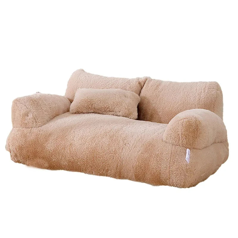 Plush Cat Bed Sofa – Warm Winter Nest for Small Dogs and Cats