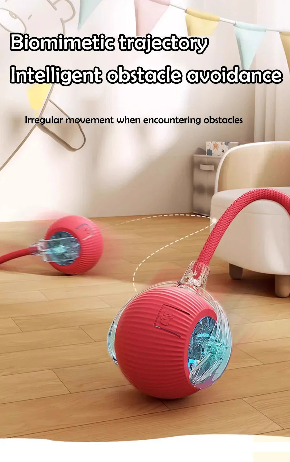 Interactive Rolling Cat Ball – Rechargeable Smart Toy for Pet Training