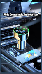 USB C Car Phone Charger – Fast Charging Adapter with LED Voltage Display