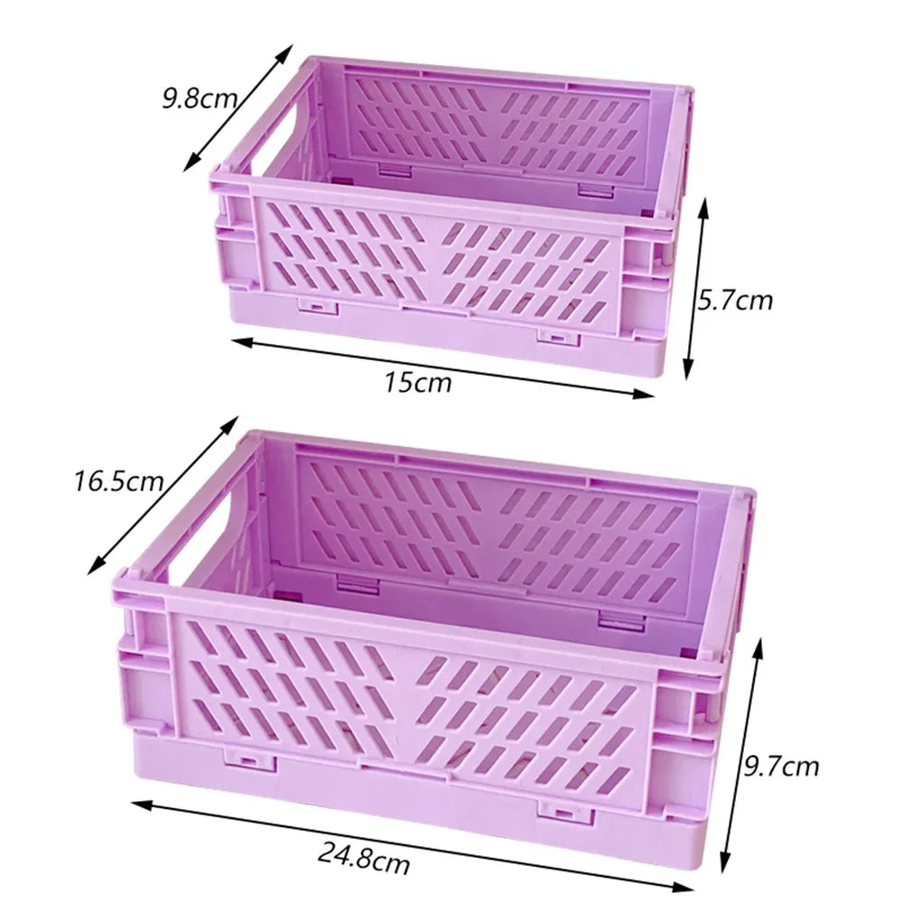 Foldable Storage Crate – Collapsible Organizer for Toys and Desk Supplies
