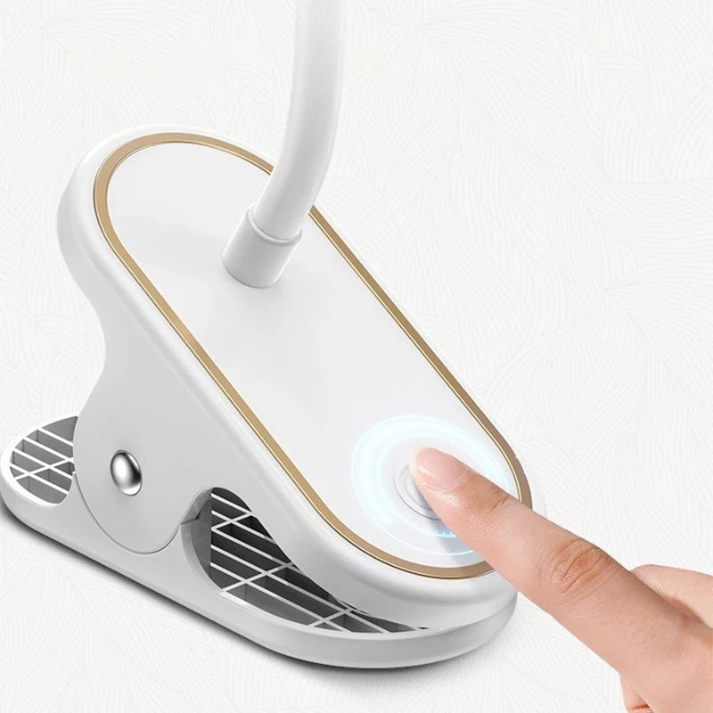 Rechargeable Clip-On LED Desk Lamp – Eye-Protection Light for Bedside Reading