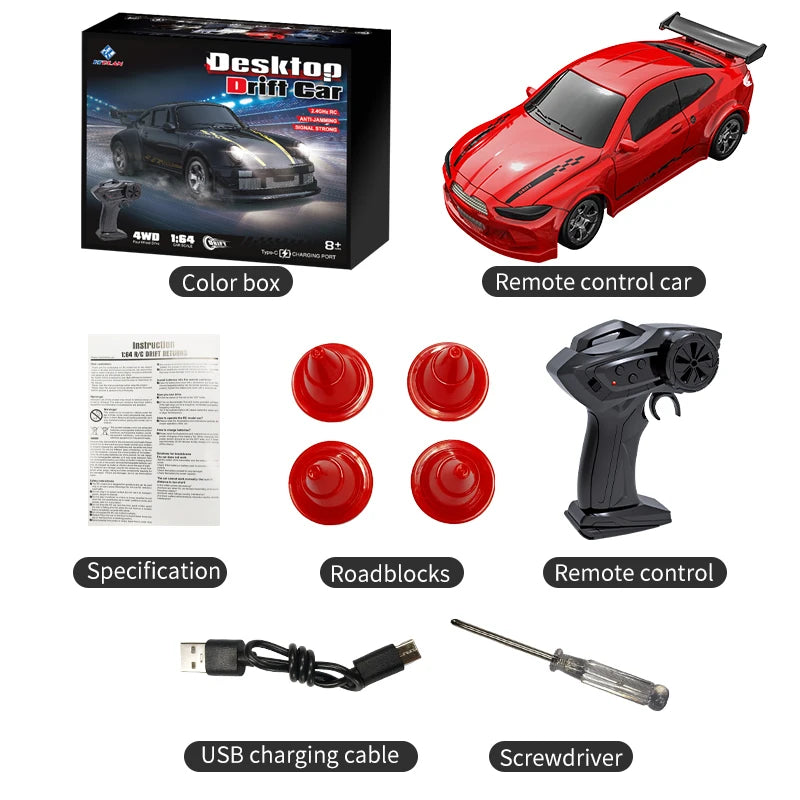 1:64 Drift RC Car – Four-Wheel Drive Racing Toy for Kids