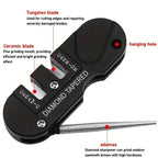 Portable Tungsten Carbide Sharpener – Ceramic Knife Tool for Outdoor Camping