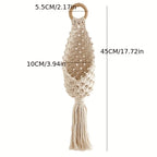 Macrame Plant Hanger – Woven Wall Tapestry Basket for Boho Home Decor