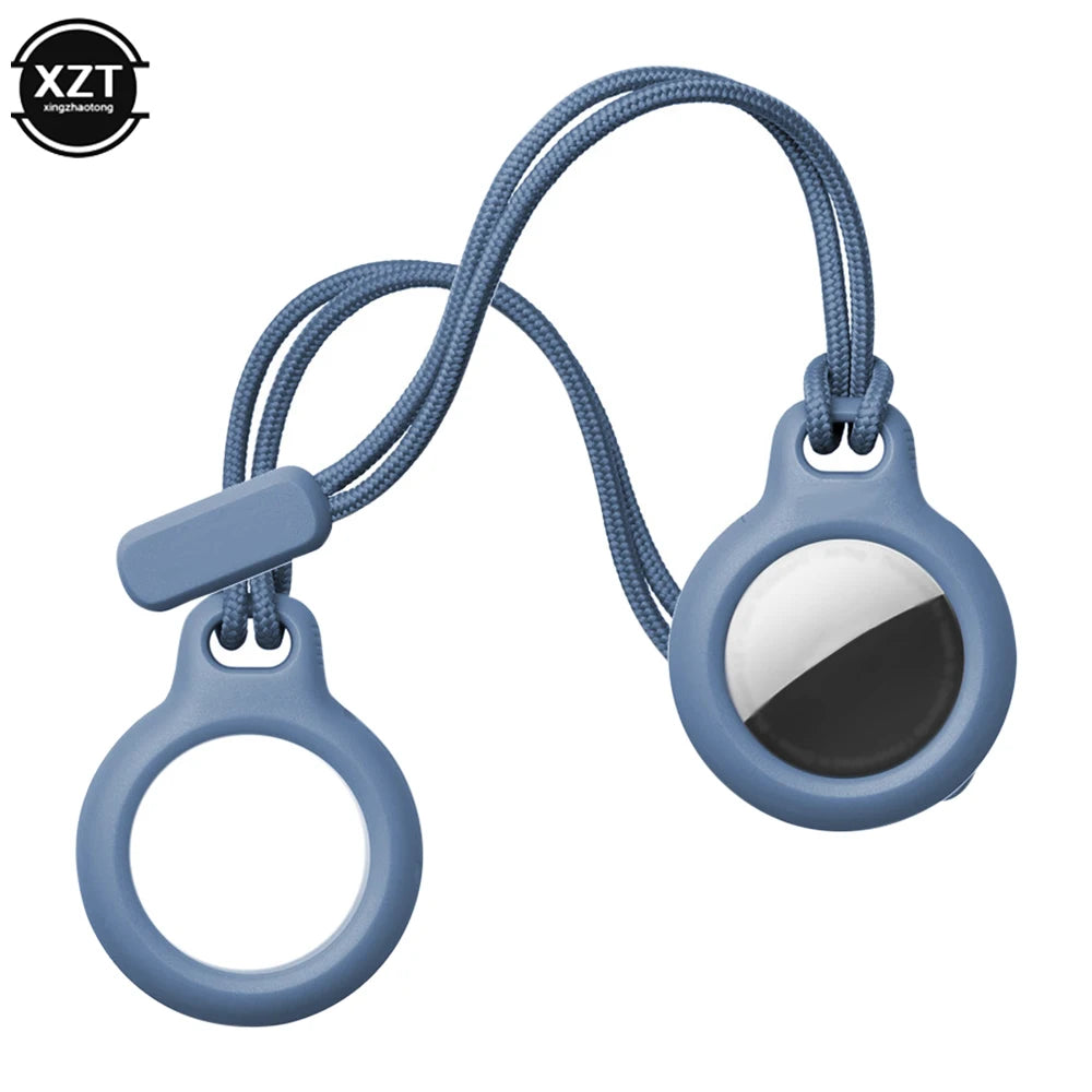 Protective Bumper Case with Strap for Airtag Tracker Keychain