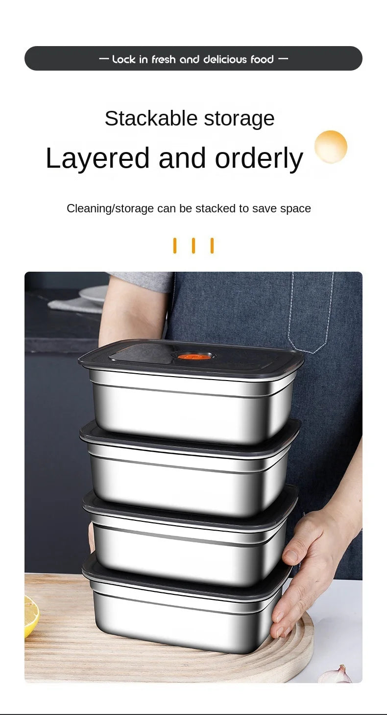 316 Stainless Steel Bento Box – Leak-Proof Food Container for Camping Lunch