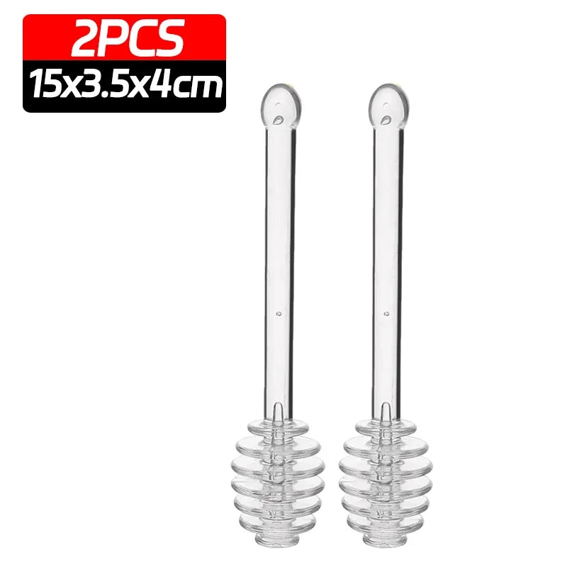 Glass Honey Dipper Stick – Drizzle Spoon for Kitchen Cooking and Tea Stirring