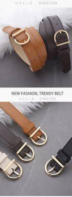 Genuine Leather Slim Belt – Adjustable Pin Buckle for Jeans and Casual Wear