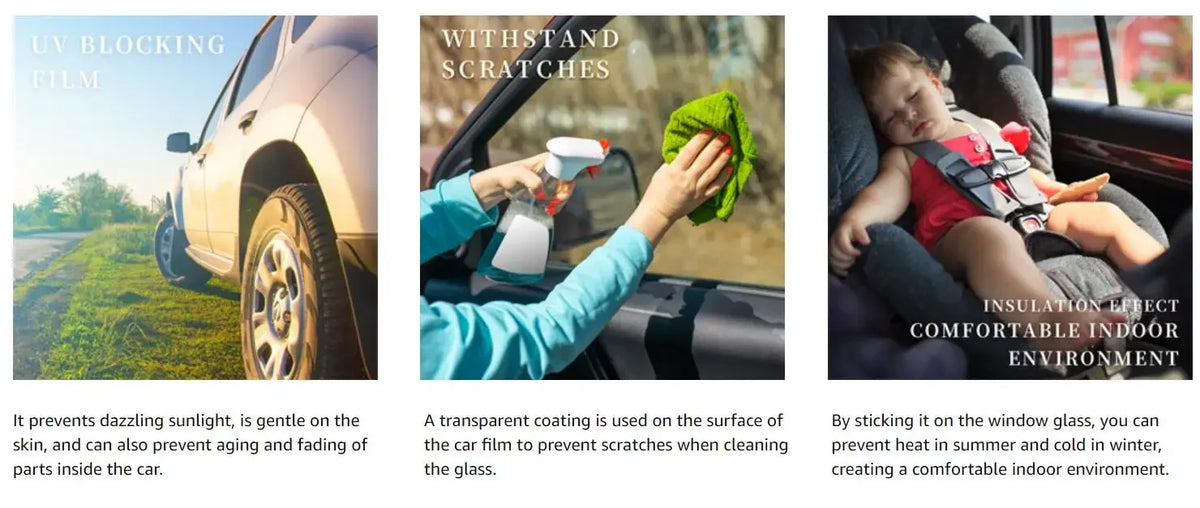 Car Window Tint Film – UV Blocking Privacy Shade for Auto Windshield