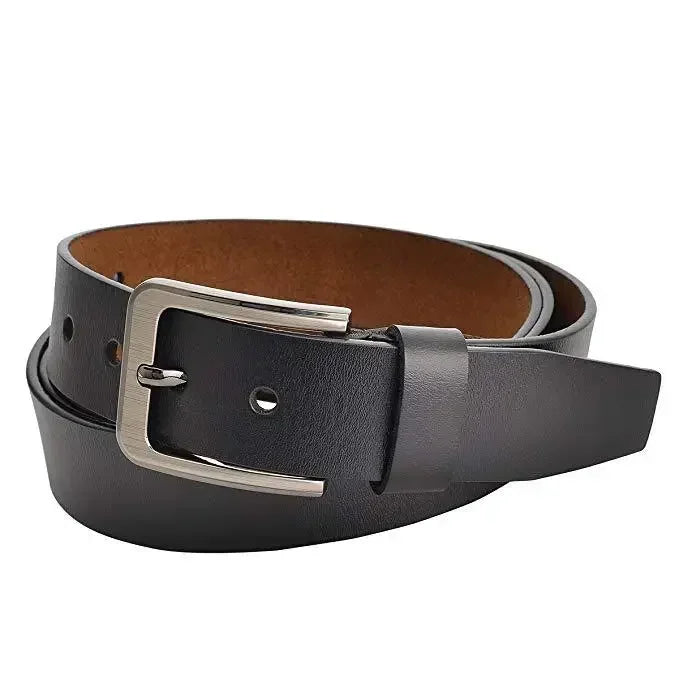 Genuine Leather Mens Belt – Adjustable Luxury Cowskin Strap for Jeans