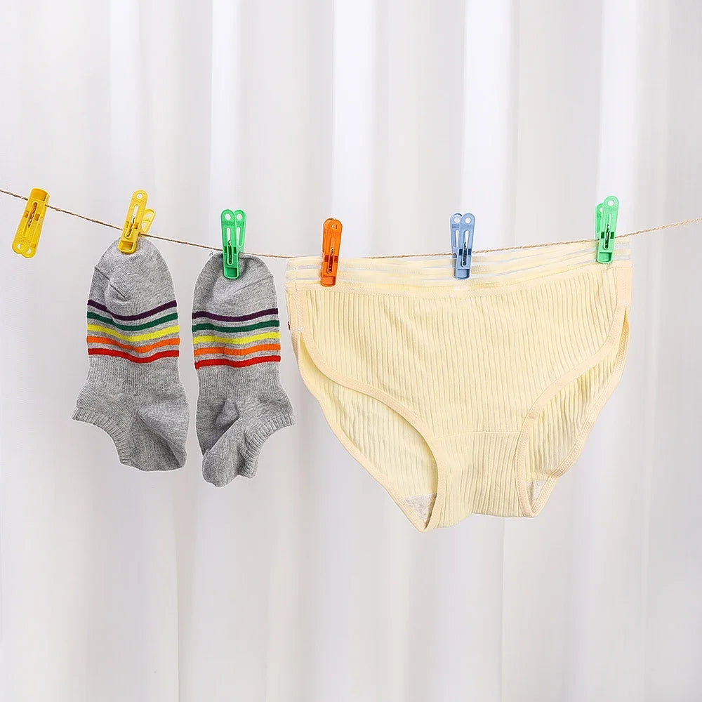 Plastic Laundry Clothespins – Durable Hanging Clips for Socks and Underwear