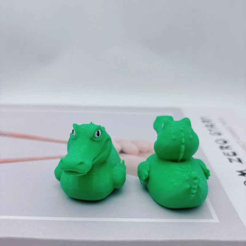 3D Printed Animal Figurines – Shark and Duck Desk Decor for Office Gifts
