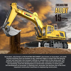 Alloy RC Excavator Toy – 2.4G Remote Control Engineering Truck for Kids
