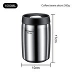 Stainless Steel Coffee Canister – Airtight Vacuum Seal for Fresh Food Storage