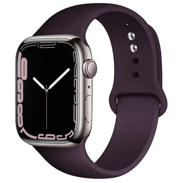 Silicone Apple Watch Sport Band – Adjustable Strap for Series 1-11 and Ultra