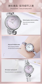 Minimalist Women's Quartz Watch – Waterproof Round Dial for Daily Fashion
