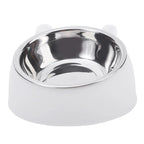 Stainless Steel Inclined Cat Bowl – Ergonomic Pet Food Feeder for Cats and Dogs