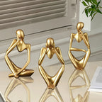 Abstract Figure Sculpture – Minimalist Resin Ornament for Modern Home Decor
