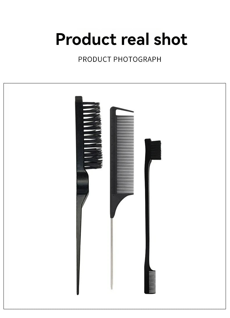 Professional Hair Styling Brush Set – Steel Needle Combs for Hair Grooming