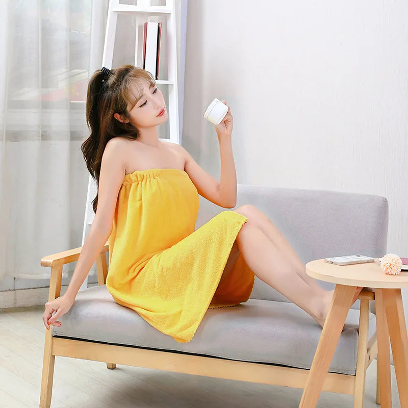 Wearable Bath Towel Wrap – 135x80cm Quick Dry Microfiber for Spa and Gym