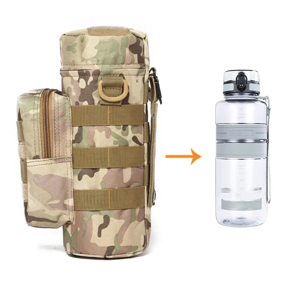 Molle Water Bottle Pouch – Tactical Kettle Carrier for Outdoor Camping