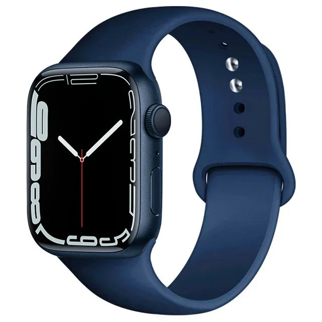 Silicone Apple Watch Sport Band – Adjustable Strap for Series 1-11 and Ultra