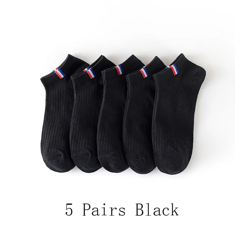 Mens Breathable Boat Socks – Thin Cotton Blended Casual Footwear for Summer