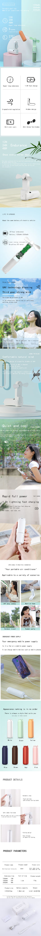 Portable Handheld Turbo Fan – Rechargeable Personal Cooler for Outdoor Travel