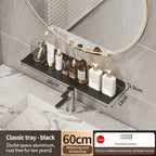 Aluminum Bathroom Wall Shelf – Punch-Free Storage for Kitchen and Toilet