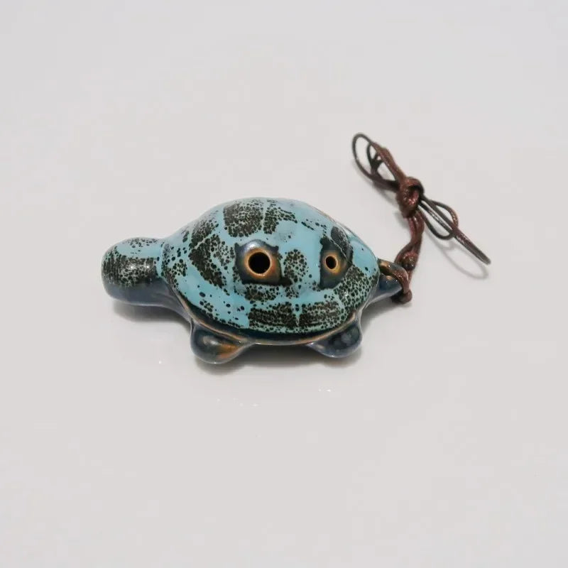 Ceramic Tortoise Alto Ocarina – 6-Hole Musical Flute for Kids and Beginners
