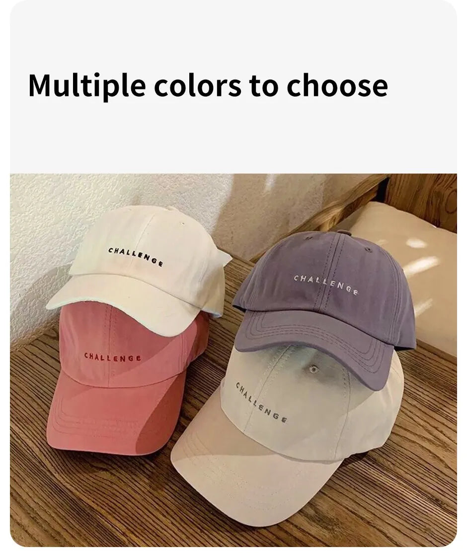 Embroidered Letter Baseball Cap – Adjustable Snapback for Outdoor Sports