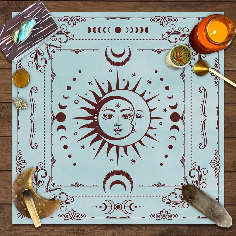 Snake Floral Tarot Tablecloth – Astrology Altar Decor for Divination Rituals
