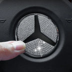 Crystal Steering Wheel Emblem – Diamond Sticker for Mercedes Benz Accessories