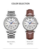 Stainless Steel Quartz Watch – Arabic Numerals Calendar for Men Gifts