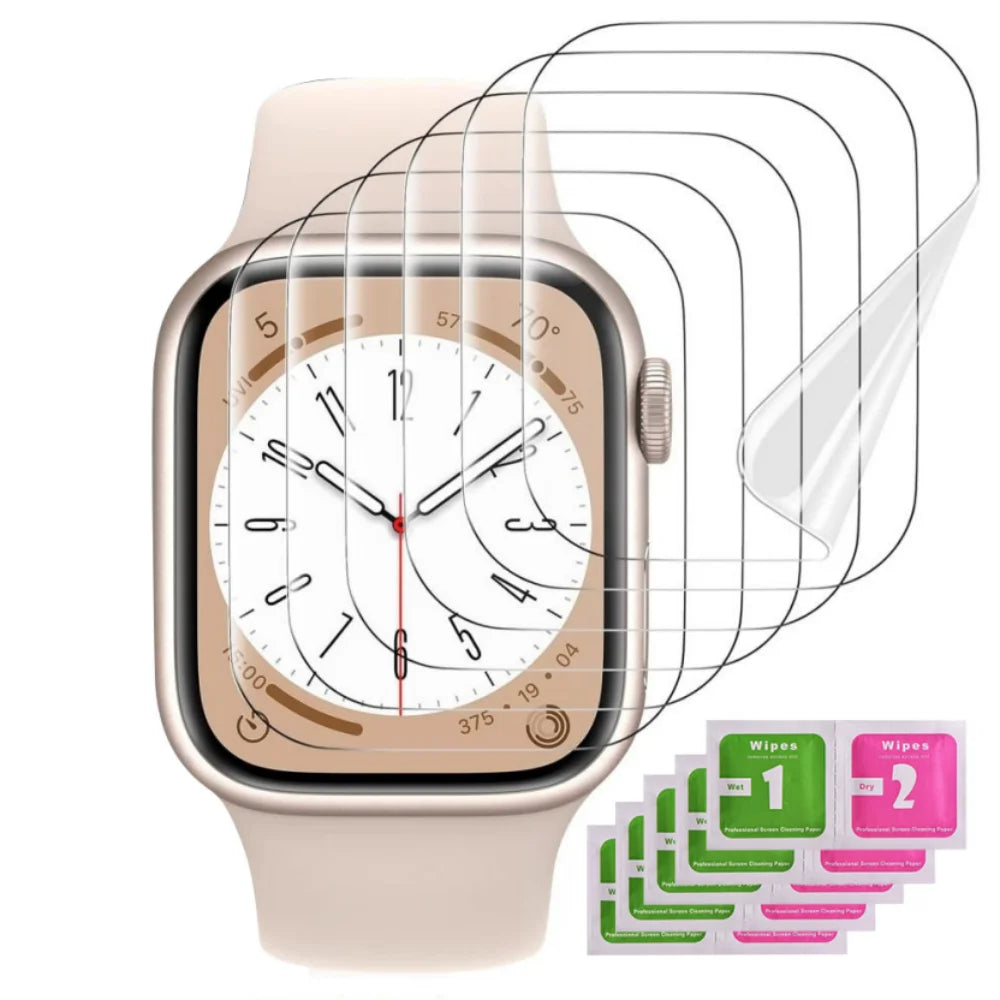 Hydrogel Screen Protector – Full Coverage Film for Apple Watch Series 1-10
