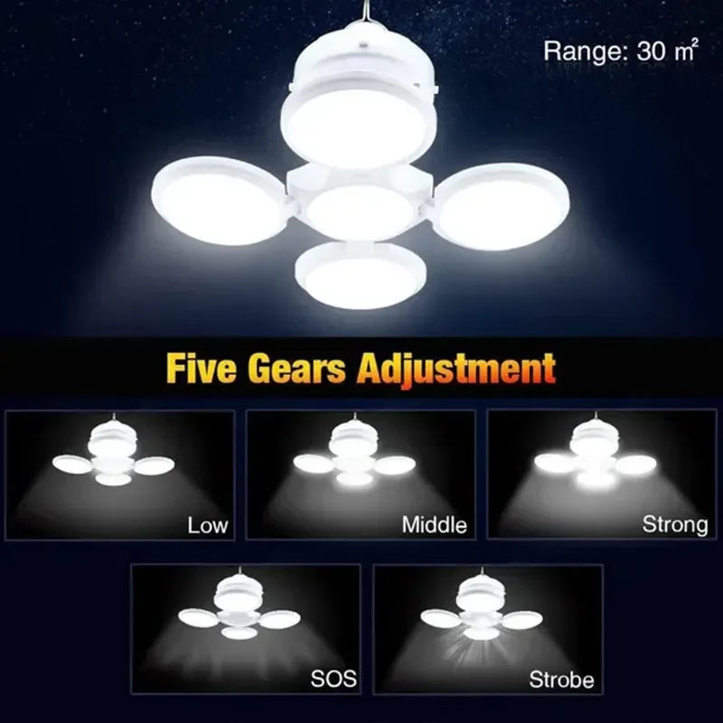 Portable Solar LED Folding Lantern – USB Rechargeable for Camping Emergency